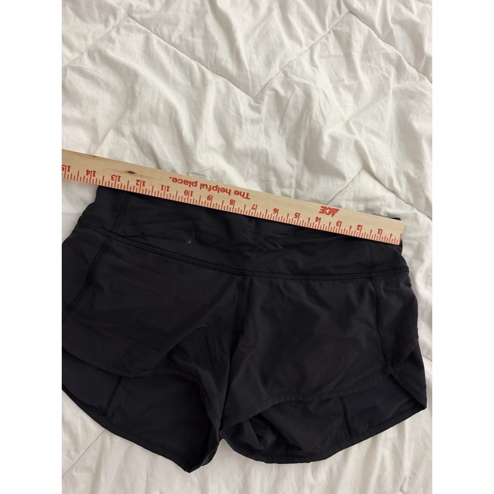 Lululemon Speed Up Shorts Low Rise 2.5" Black Size 6 - Picture 3 of 7
